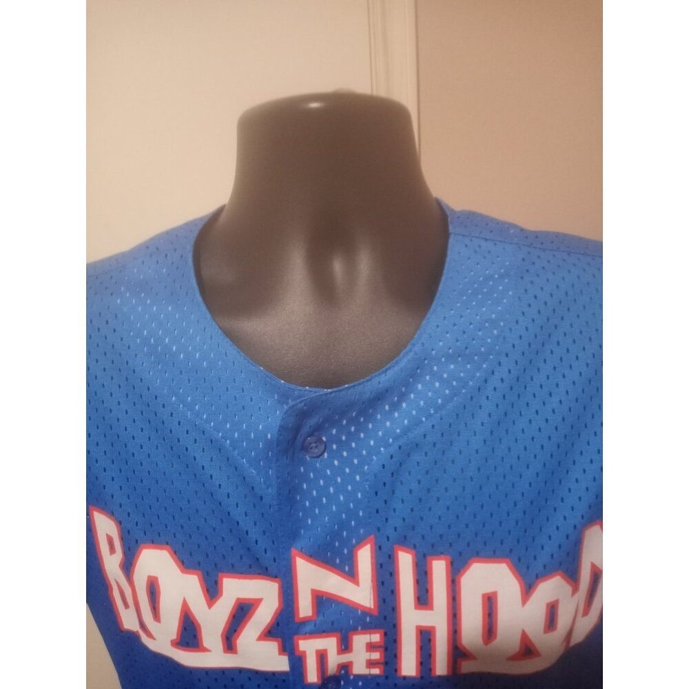 Boyz in the Hood South Central 1991 Jersey Button Up Shirt Men’s Medium M Blue - Picture 2 of 11